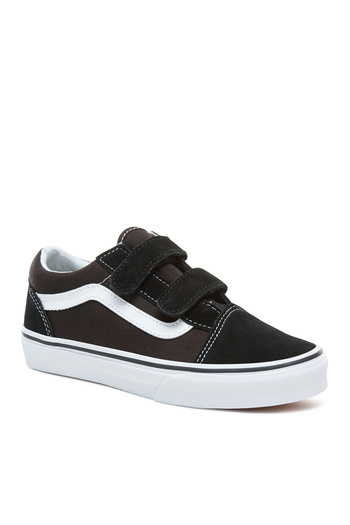 Vans Black Boy's Leather Walking Shoes Vn000Vhe6Bt1 Old Skool V