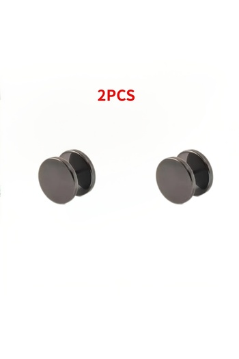 Choice 2pcs Black 2/4pcs Seamless Spiral Buckle Clip Cuff Fastener for Fashion Buttons on Sweaters Collars