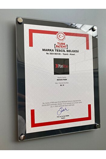 Yönline A4 Screw Wall Mounted Document Board |   Transparent Plexiglass Foil with Anthracite Floor