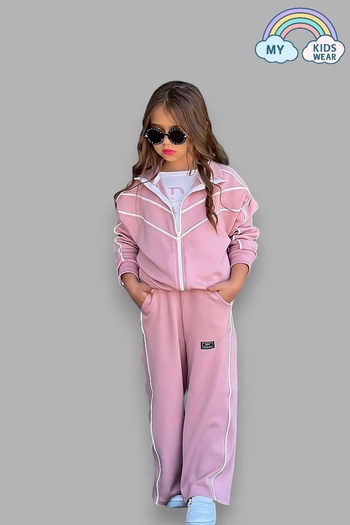 My Kids Wear Girl's 3-Pocket Powder School Tracksuit Set, Ages 5-14 12040