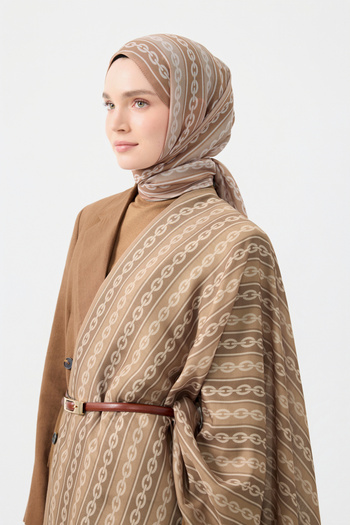 Qef Cotton Twill Shawl Chain Camel