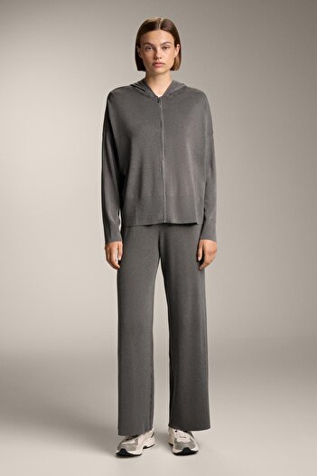 Oysho Washed knit straight-leg trousers