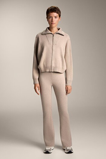 Oysho Knit jacket with rib collar