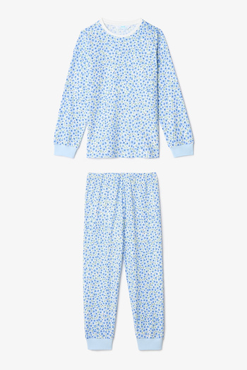 Penti Off White Girls' Crispy Floral Print Long Sleeve 2-Piece Pajamas Set
