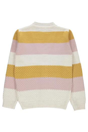 Civil Girls Striped Cardigan for Ages 10-13 - Ecru10-11 Years Old