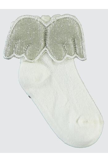 Civil Girls Angel Winged 3-11 Years Old Girl's Socks - Ecru5-6 Years Old