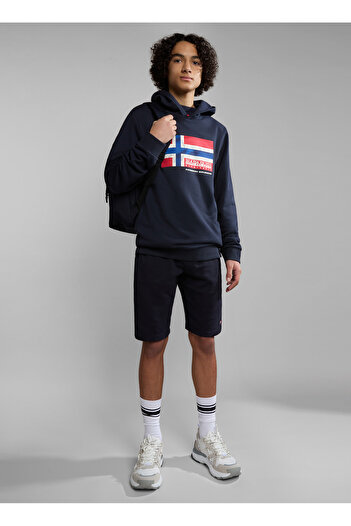 Napapijri Mavi Erkek Çocuk Kapüşonlu Uzun Kollu Sweatshirt NP0A4GXF1761 K B-ZAMORA H