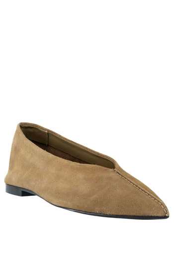 stato Women's Genuine Leather Ballerinas Khaki