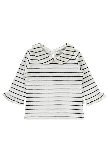 Civil Baby Çizgili Jakarlı 6-18 Ay Takım - Ekru 12-18 Ay