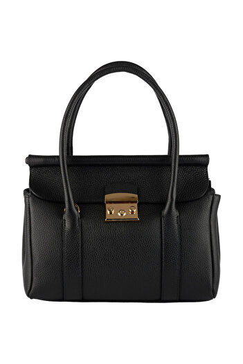 AZZURA Milani bag, 100% natural leather, black