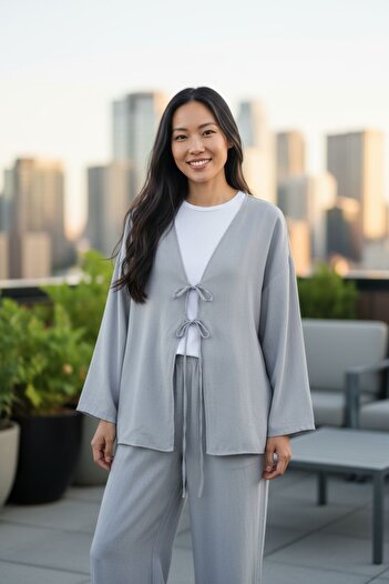 ENDAMIM Linen Trousers Set