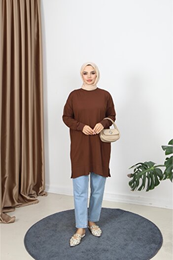 NİSUM MODA Slit Mercerized Tunic