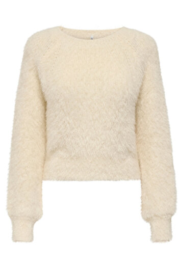 ONLY Onllulu Ls Rib Short O-Neck Cc Knt Women's Knitted Sweater 15350650