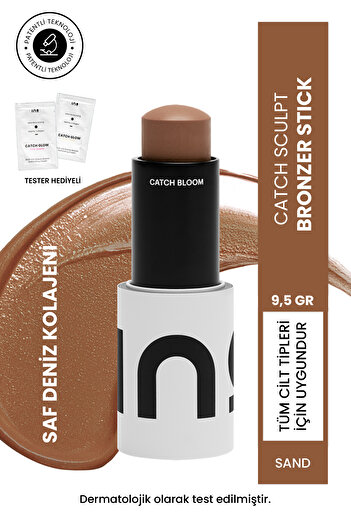INO Beauty Catch Sculpt Multi - Use Bronzer Stick Sand