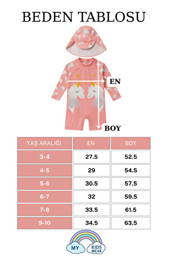 My Kids Wear Girls' Long Sleeve Swimsuit with Hat and Zipper