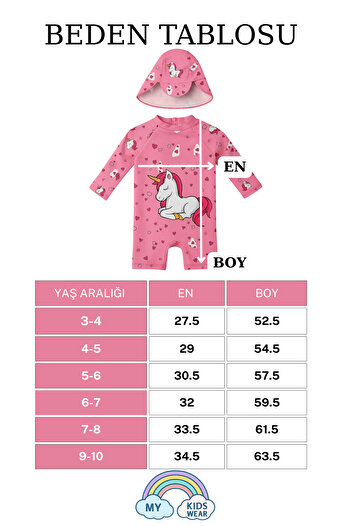 My Kids Wear Girls' Long Sleeve Swimsuit with Hat and Zipper