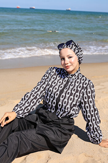 DLC Tekstil Swimsuit-Hachema with Adjustable Elastic Waist (Cap) as a Gift)