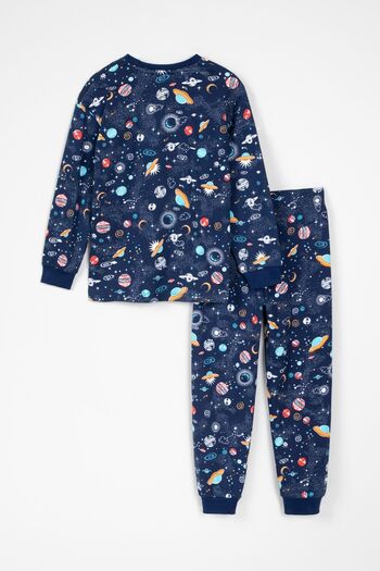 Krazber Çocuk Pijama Takımı Uzay Desenli Pijama Takımı 3-13 Yaş