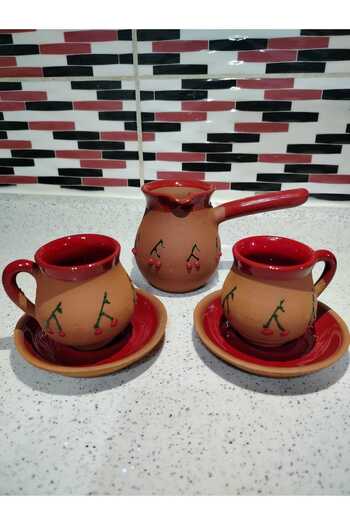Bybaykuş Handmade Ceramic Turkish Coffee Cup Set 4 Pieces – Girl Request & Gift Set