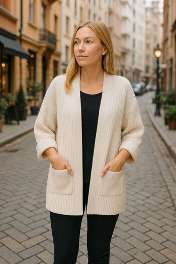 citycenterfashion Women's Thick Knitted Soft Yarn Cardigan Cty-Cnd-11397