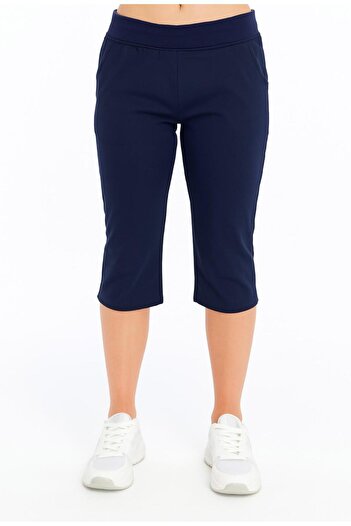 AXXEL Women's Capri Navy Blue Large Size Sweatpants-K292