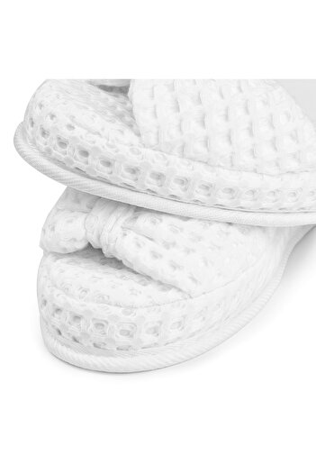 OEM Women's house or SPA slippers, Waffle model, premium hotel quality, with thick sole, cotton