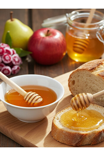 Amagood Set of 3 Wooden Honey Spoons Jam Molasses