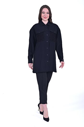 Invee Black Lace 7007 Model Shirt