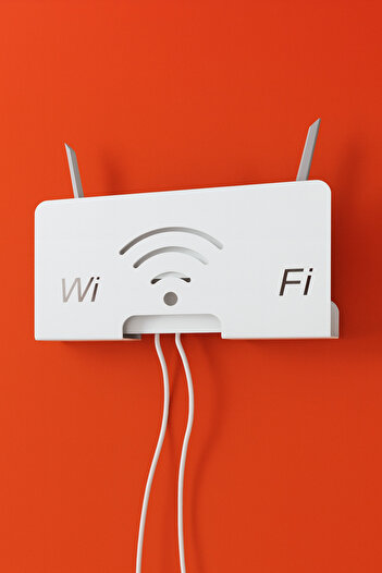VENON ASILABİLİR BEYAZ METAL WİFİ Modem Saklama Kutusu Pc Bilgisayar Kablo Gizleyici Dekoratif Kutu