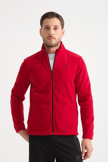 Shooter Sportswear Premium Men's Fleece Sweatshirt Regular Fit Zippered Red