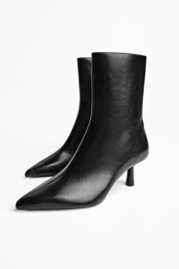 DUXAL SHOES Kısa sivri topuklu bot