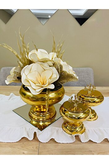 essacraft SET DE ARANJAMENTE EVA LUXURY GOLD 3 PIESE-MDL40