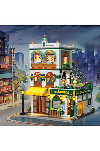 Choice Qianwei Tower Wedding Gallery Building Blocks Garden Hotel Assembling Street View Romantic Ornament