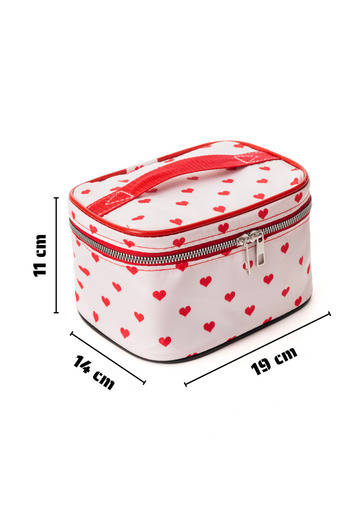 NS reliable Ns Captain Travel Makeup Organizer Макіяж-органайзер для макіяжу, багатофункціональна косметичка серцевий візерунок