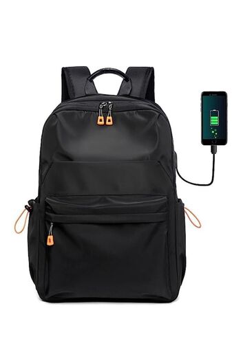 fulina Laptop Backpack,Water Resistant Travel Bag with USB Charging Port,Durable Breathable Adjustable