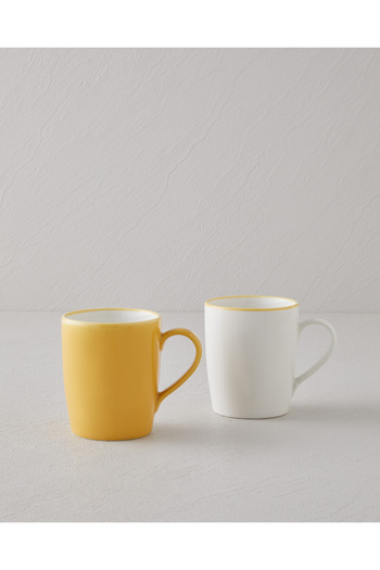English Home Sway Bone Porcelain 2-Piece Mug 255 ml Yellow