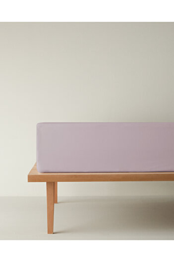 English Home Novella Premium Soft Cotton Double Fitted Sheet 160X200 cm Lilac