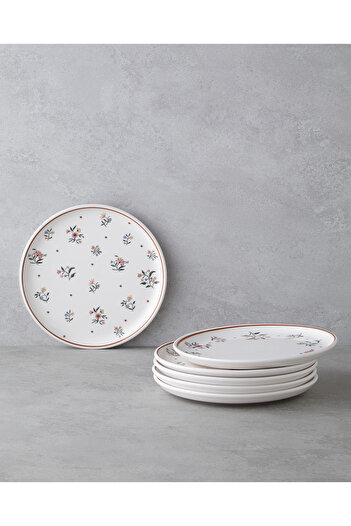 English Home Bianca Ceramic 6-Piece Cake Plate 20 cm Colorful