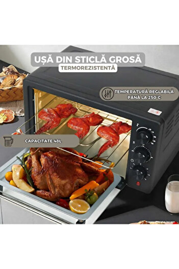 SPEEDSTORE Electric Oven 48L, 2600W, Rotisserie, 4 Heating Modes, 250°C