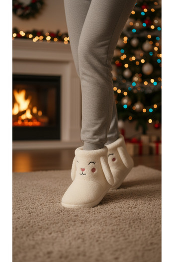 Deniz Terlik Women's Cute Silent Sole Keeps Warm Gift Plush Home Boots |   Panduf |