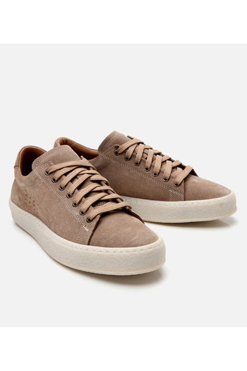 Hotiç Men's Suede Leather Beige Sports Shoes