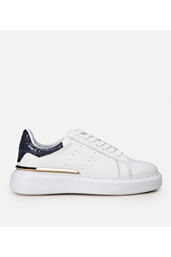 Hotiç Men's Leather White Light Sole Sports Shoes