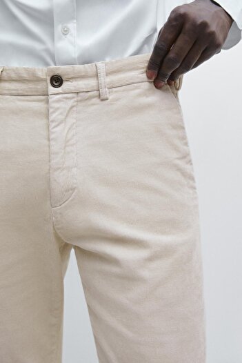 Massimo Dutti Fitilli kadife slim fit pantolon