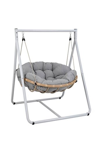 Maison Mex Garden/terrace swing, MINSK, L.120 l.120 H.150 cm, natural/grey