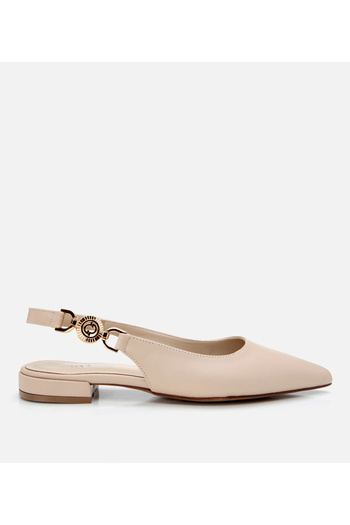 Hotiç Women's Beige Open Back Ballerinas