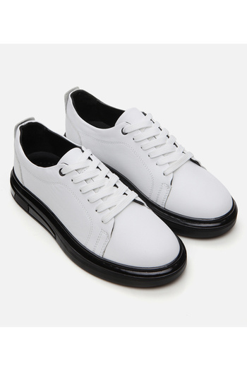Hotiç Women's Leather White Sports Shoes