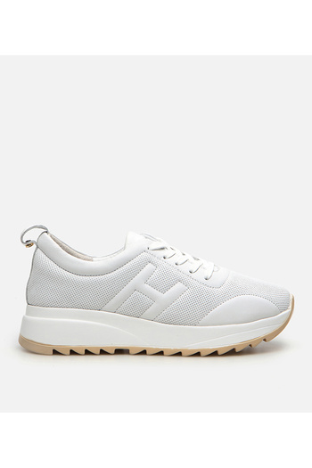 Hotiç Women's Leather White Sports Shoes