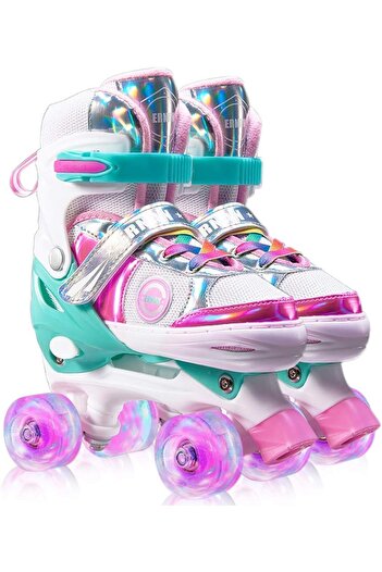 fulina Kids Adjustable Roller Skates,8 Wheels Iluuminating,Including ABEC-7 Bearing and PU Wheels for kids