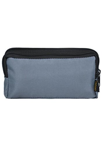 Tebag Two-Compartment Gray Pencil Case