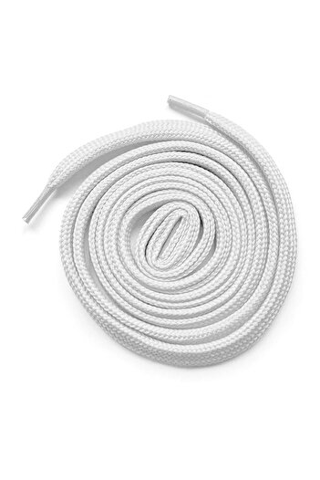 Shoes Center White 1 cm Thickness 1 Pair Flat Sports Shoe Laces